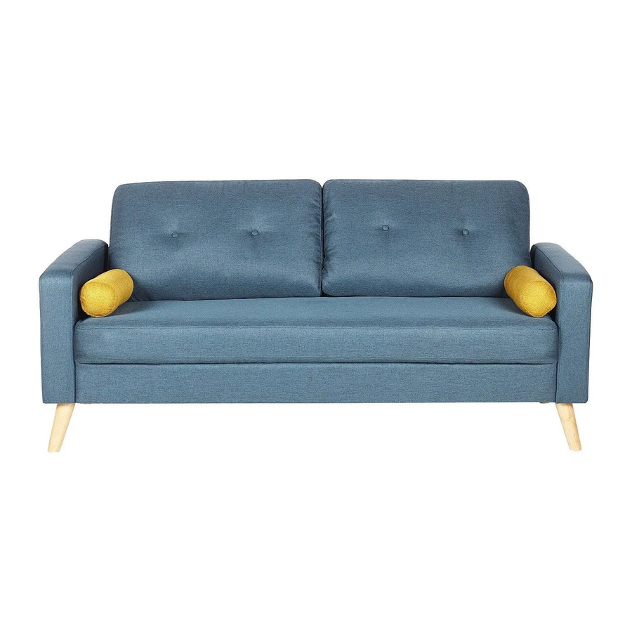 Vente-unique Sofa Tatum Blau mit Stoffbezug Breite: 182 cm - Bild 2