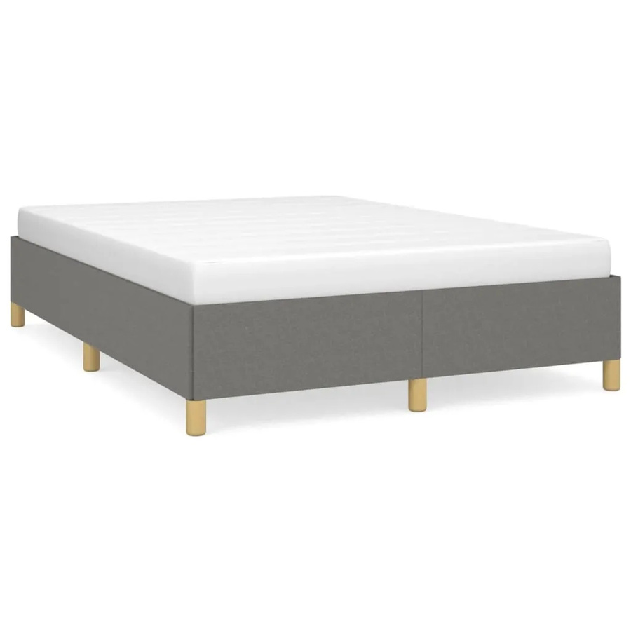vidaXL Bettgestell mit Stoffbezug in Dunkelgrau, B/T/H: 140 x 190 x 35 cm - Bild 2