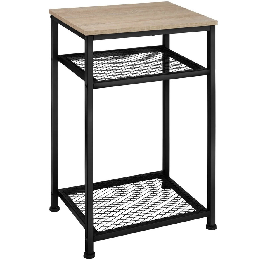 tectake Beistelltisch York Industrial Style in Beige und Braun mit 2 Ablagen, B/T/H: 45,5 x 36,0 x 75,5 cm - Bild 3