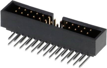 Molex Steckleiste 26-polig mit 2 Reihen, Rastermaß 2,54 mm, Schwarz und Gold - Bild 1