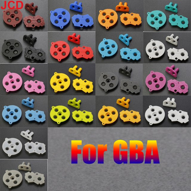JCD Leitfähige Pads für Game Boy Advance Tastatur in Rot, Set für A-B-D-Pad-Start-Wählen-Tasten - Bild 1