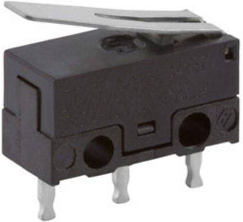 ZF DGE3-E7LC Mikroschalter 125 V/AC 3A tastend in Schwarz - Bild 1