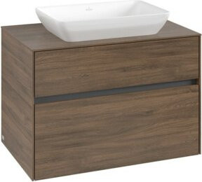V&B Waschtischunterschrank Collaro in Arizona Oak mit mittiger Waschtischöffnung, B/T/H: 80 x 54,8 x 50 cm - Bild 1