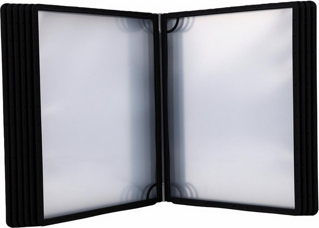 TOMTOP JMS Magnet-Schildhalter zur Wandmontage für Dokumentenseiten und Loseblatt-Aktenordner in Grau und Schwarz - Bild 1