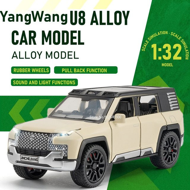 RMZ city YangWang U8 PRADO Modellauto, 1:32, mit Licht und Sound, Gummireifen - Bild 1