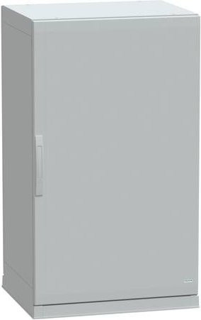 Schneider Electric Polyestergehäuse bodenstehend PLAZ mit Sockel und unten offener Ausführung, Farbe Grau, B/T/H: 125 x 75 x 62 cm, IP54 - Bild 1