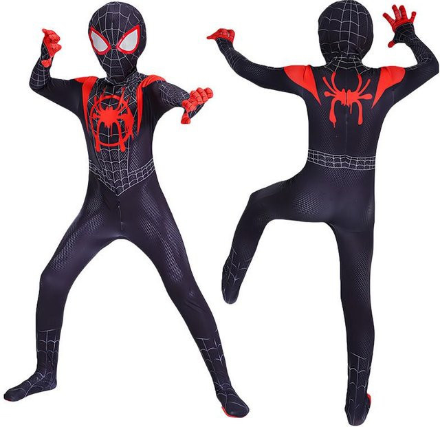 FashionFlair Spider Man: Across the Spider-Verse 2 Kinderkostüm, Miles & Gwen Jumpsuit Cosplay Bodysuit - Bild 1