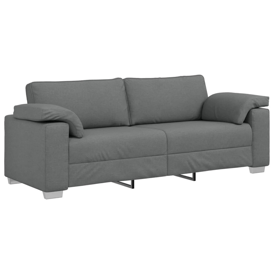 vidaXL Sofa Dunkelgrau mit Stoffbezug, B/T/H: 219 x 80 x 82 cm - Bild 2