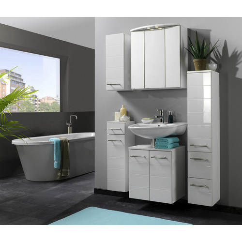 HELD MÖBEL Hängeschrank Rimini in Weiss Hochglanz, B/H/T: 25 x 64 x 20 cm - Bild 2