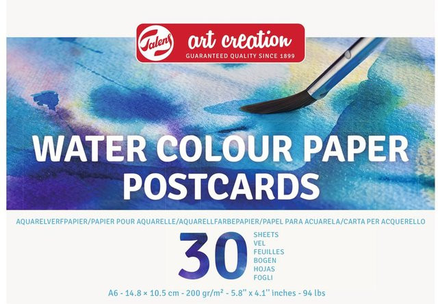 Talens Aquarellpapier Postkarte in Naturweiß und Weiß B/H/T: 30 x 30 x 200 mm - Bild 1