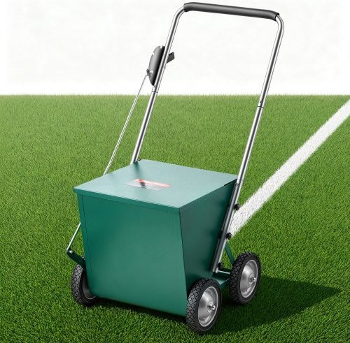 VEVOR Markierwagen Linien-Markiergerät für Rasen und Sportplätze in Grün mit Stahlkonstruktion und 29,5 kg Pulverkapazität, einstellbare Linienbreite 50-100 mm - Bild 1