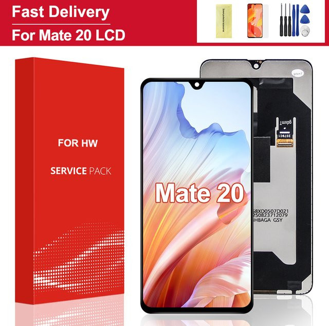 Huawei Mate 20 AMOLED LCD-Display mit Touchscreen-Digitizer-Baugruppe in Schwarz, kompatibel mit HMA-L29 L09 LX9 AL00 TL00 - Bild 1
