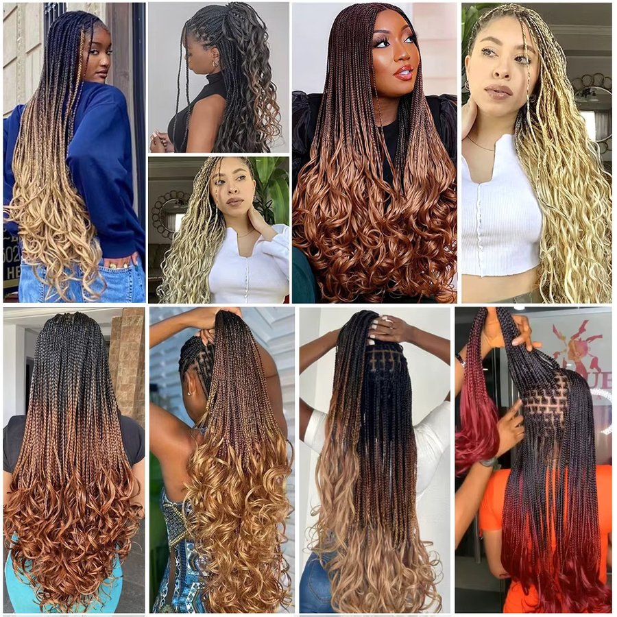 Budabuda Haarverlängerung, Spiral Locken, Synthetisch, 24 Zoll - Bild 5