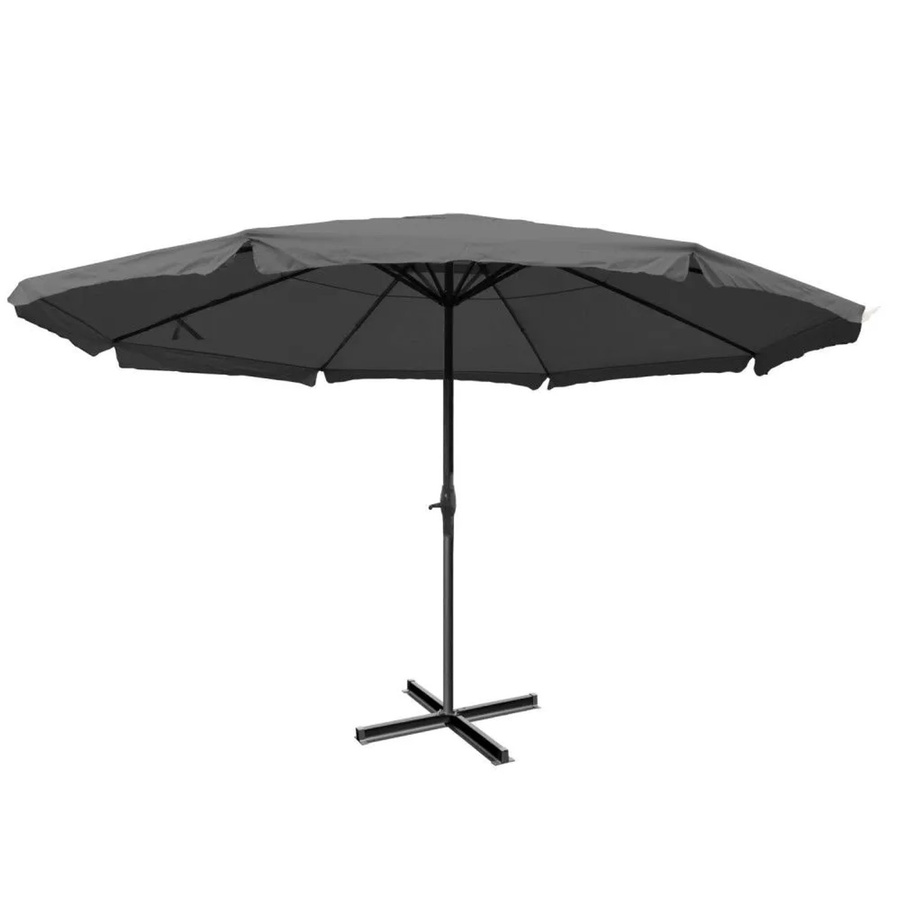 MCW Sonnenschirm Carpi Pro Gastronomie Marktschirm mit Volant aus Polyester und Alu in Anthrazit Durchmesser: 5 m - Bild 3
