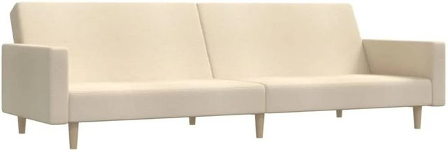 vidaXL Schlafsofa 2-Sitzer Click-Clack in Beige mit Stoffbezug und Holzrahmen - Bild 1