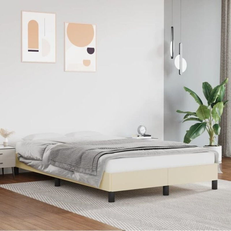 Polsterbett vidaxl in Beige aus Kunstleder, B/T/H: 120 x 200 cm - Bild 1
