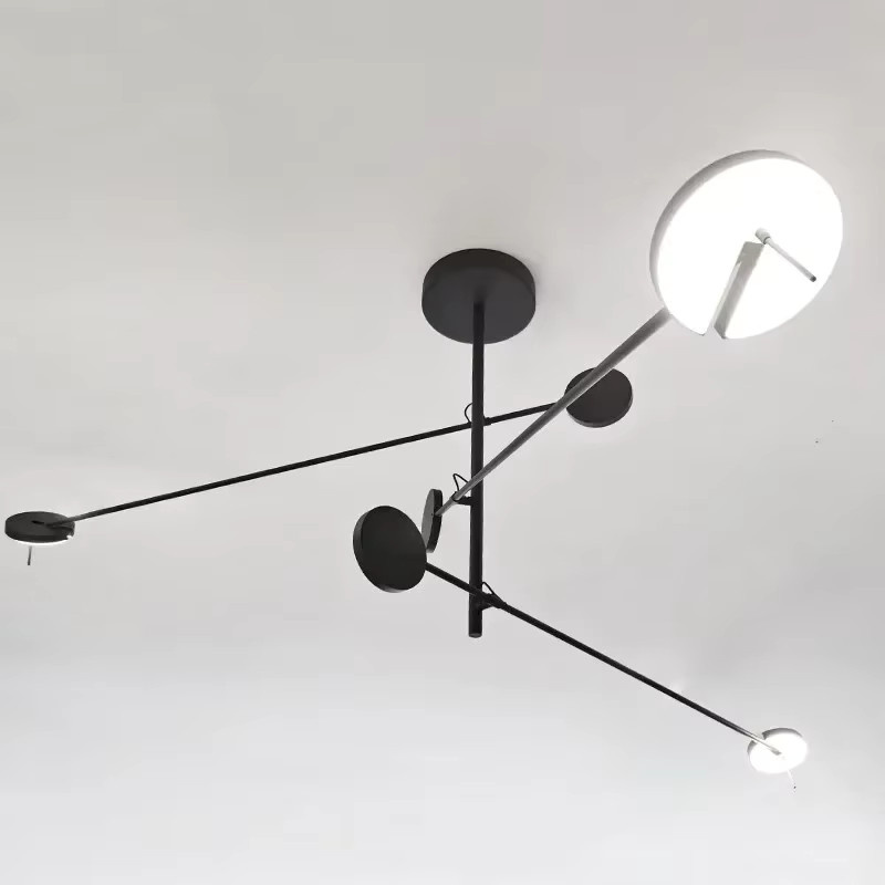TAONUANSHU Moderner LED Kronleuchter in Schwarz, Einstellbare Hängelampe für Wohnzimmer, Esszimmer und Schlafzimmer - Bild 2