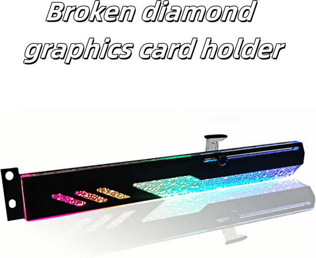 CX FUTRUE Computer-GPU-Halterung aus Kunststoff und Aluminiumlegierung mit ARGB-Design in Schwarz und 3-poliger Schnittstelle - Bild 1