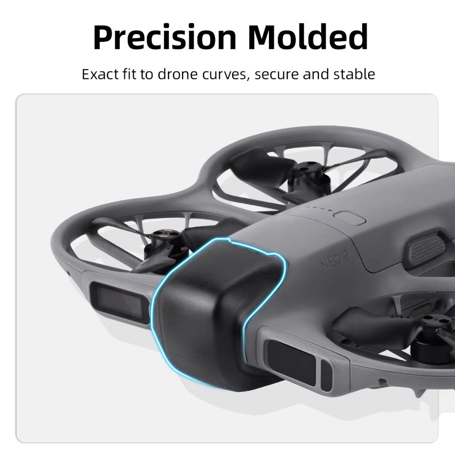 BRDRC Objektivdeckel für DJI Neo 2 Drohne als schützende Gimbal-Abdeckung und Kameraschutz mit Propellerhalterung - Bild 2