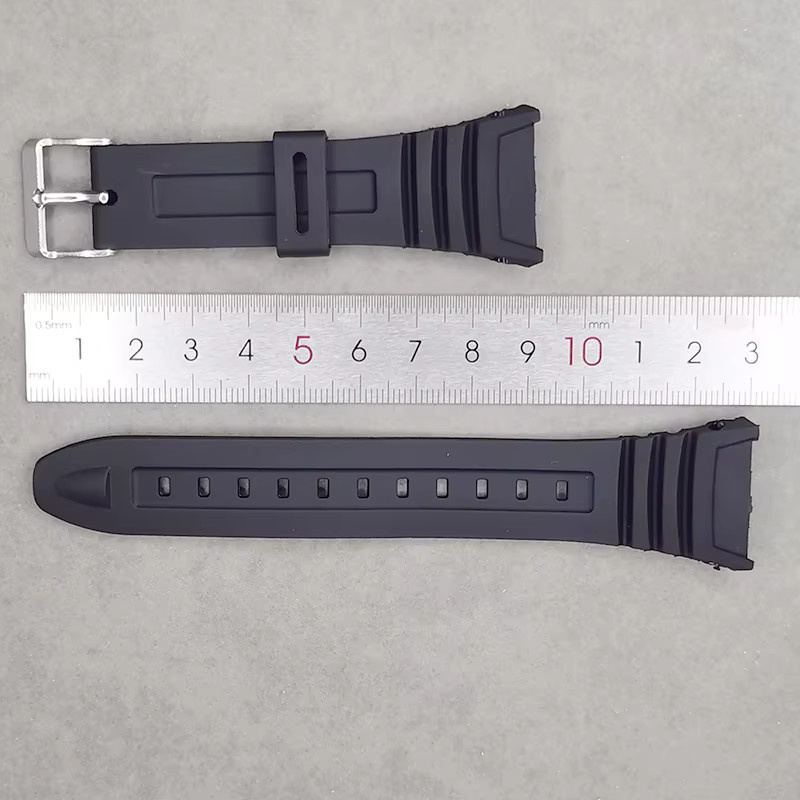 Casio Uhrenarmband, Silikon, 18 mm, Schwarz, Unisex - Bild 3