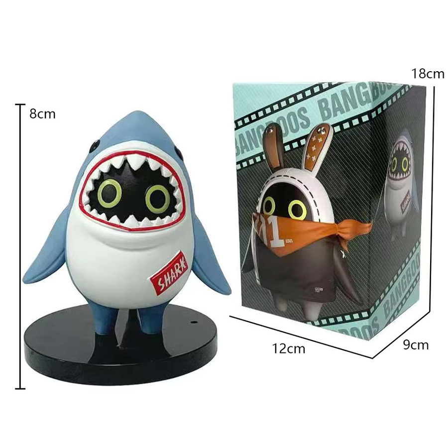 Zenless Zone Zero Bangboo EOUS Sharkboo Amillion Figur aus PVC und Weichgummi, Multicolor - Bild 3