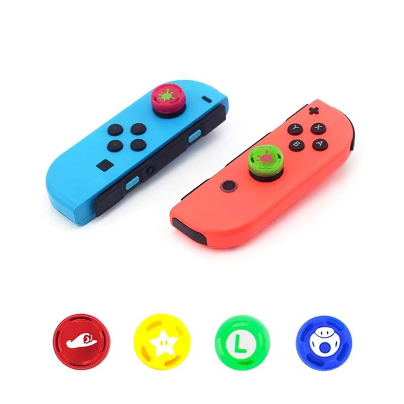 DATA FROG Analog Thumb Stick Grip Caps für Switch OLED und RG35XX Handheld-Spielekonsole, 2 Stück, Multicolour - Bild 3