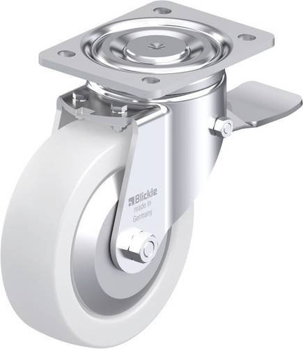 Blickle Stahlblech-Lenkrolle LH-SPO 160G-ST-FA in Weiß mit Rad-Durchmesser 160 mm und einer Tragfähigkeit von 850 kg - Bild 1