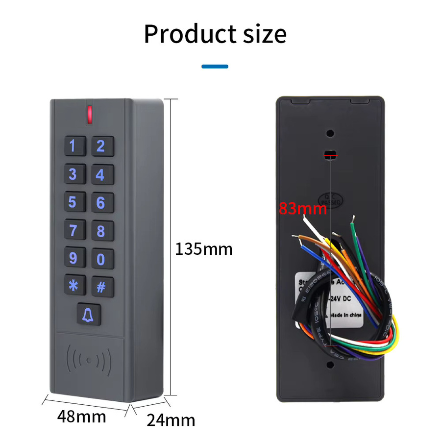 Asia-Teco Biometrisches RFID-Zutrittskontrollsystem mit Tuya App WLAN-Steuerung und Wiegand Tastatur für 12V-24V Standalone-Türsicherheit - Bild 4