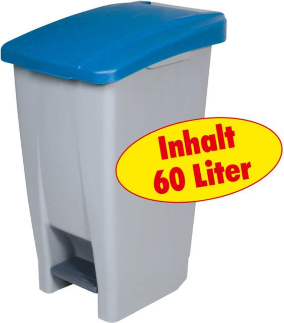 BRB Tret-Abfalleimer 60 Liter, blau - Bild 1