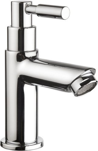 WELLWATER Waschbeckenarmatur mit zwei Griffen aus Messing in Chrom Silber, wassersparend - Bild 1