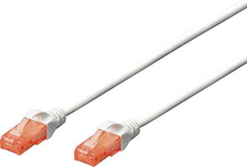 Digitus RJ45 Patchkabel CAT 6 U/UTP Ethernet LAN Kabel Weiß 3,00 m mit Rastnasenschutz - Bild 1
