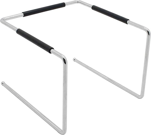 MagiDeal Pizza-Pfannenständer aus verchromtem Eisen in Silber, rutschfester Tisch-Riser für Catering und Zuhause, rechteckig, Breite: 22,8 cm, Tiefe: 17,8 cm - Bild 1