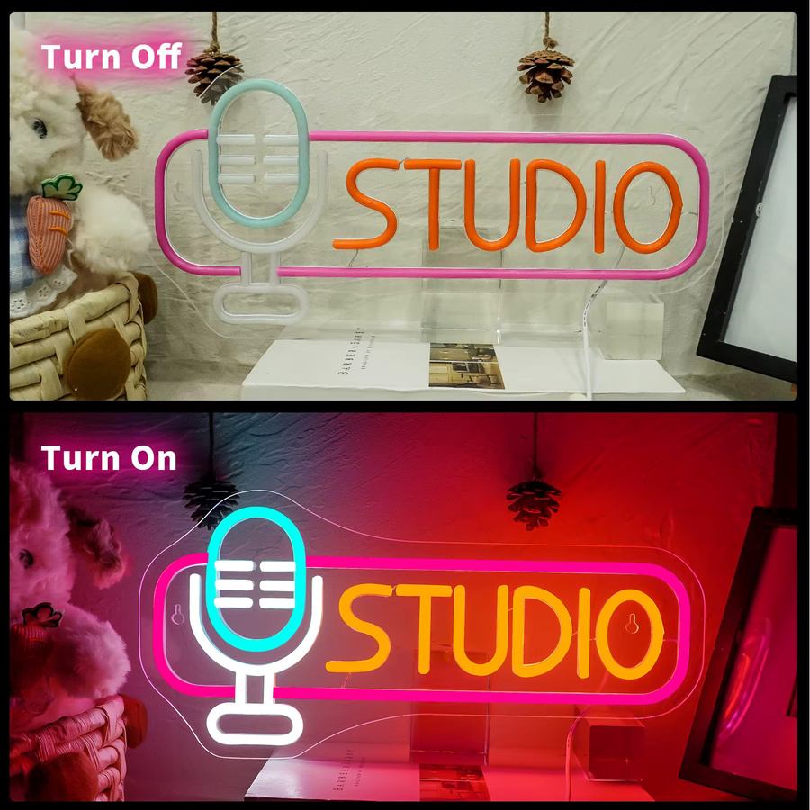 Wanxing Studio-Neonschild dimmbare Wandleuchte zur Dekoration für Büro, Musik und Party - Bild 2
