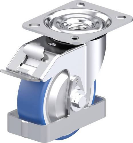 Blickle L-POTHS 100G-FI-FA-FS Stahlblech-Lenkrolle aus verzinktem Stahl mit Rad-Durchmesser 100 mm und einer Tragfähigkeit von 200 kg - Bild 1