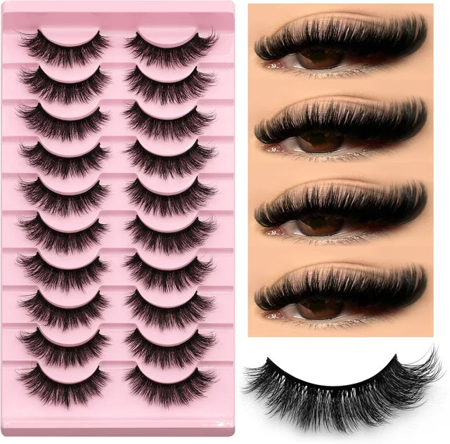 Veltrinay Wispy Lashes 3D-Nerzwimpern, D Curl, Unisex - Bild 1