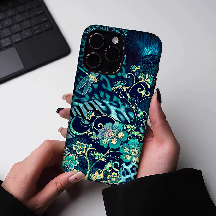 Potdemiel Magnetische Handyhülle Dschungel-Libelle für iPhone 17 16 15 14 13 Pro Max Plus, Mehrfarbig - Bild 5