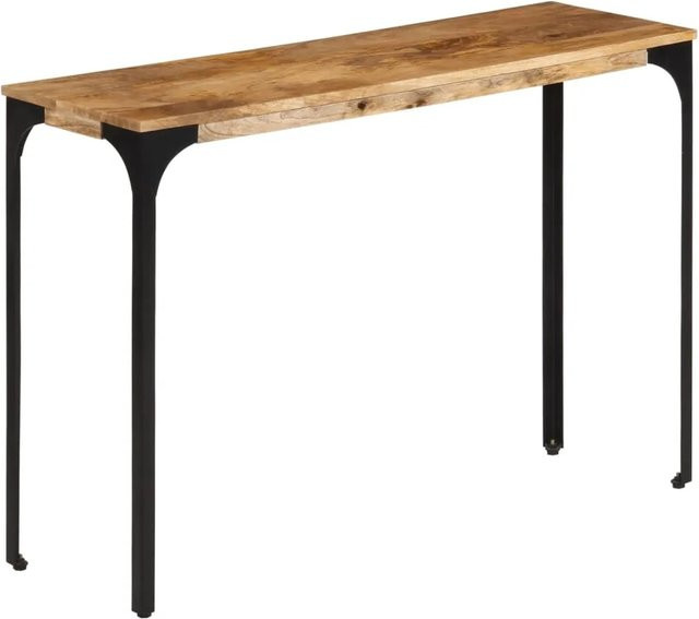 vidaXL Konsolentisch aus Massivholz Mango und Eisen in Braun, B/T/H: 110 x 35 x 76 cm - Bild 1