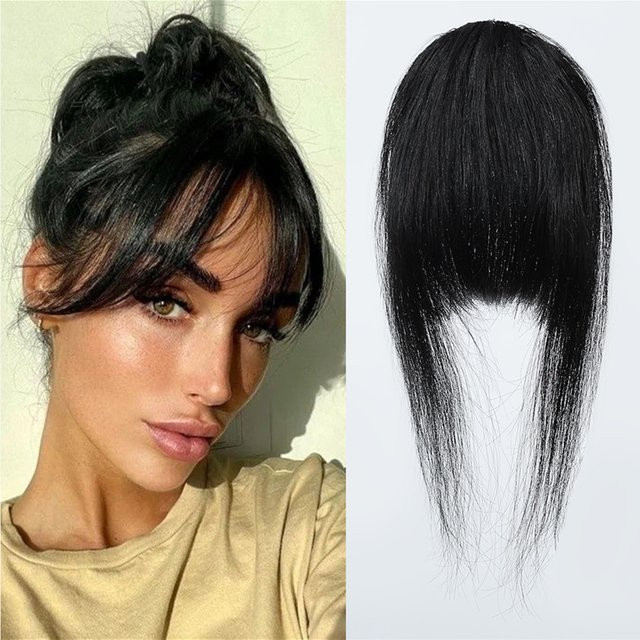 HAIRCUBE Echthaar-Pony Wispy Bangs, Schwarz, Damen - Bild 1