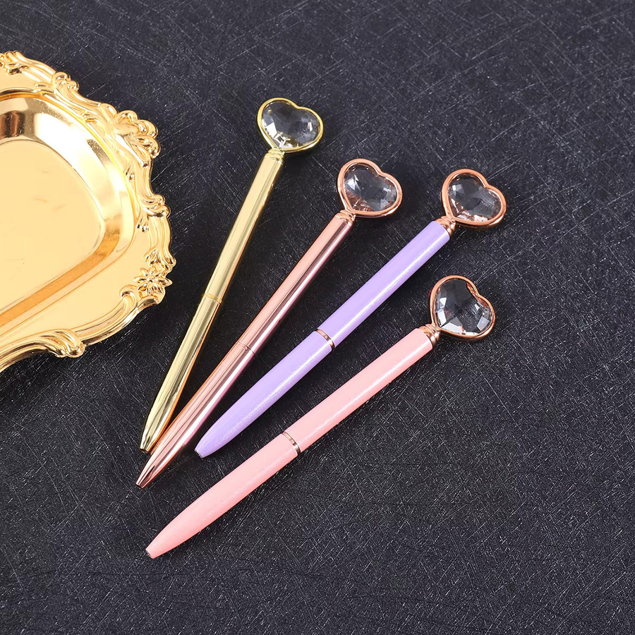 Herzförmiger Diamant-Spinning-Kugelschreiber in Multicolour für Frauen - Bild 1