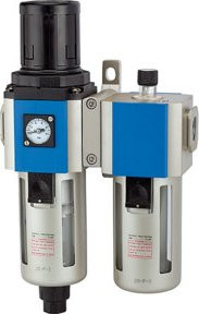 Riegler Wartungseinheit 2-teilig G in Blau, PC-Behälter BG 400, Anschluss G 3/8, Druckbereich 1,5-9 bar - Bild 1