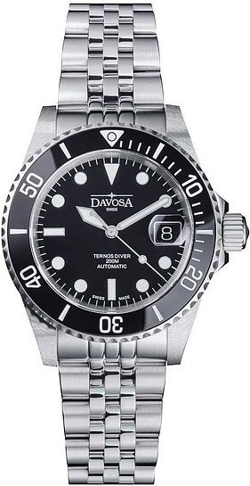 Davosa Armbanduhr Ternos Diver, Automatik, Edelstahl, Schwarz, 40 mm, Herren - Bild 1