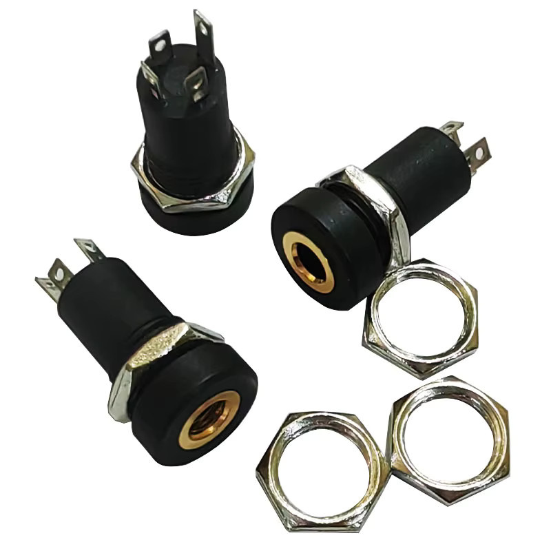 JCD 3,5mm Audio Jack Buchse Stereo Solder Panel Mount Kopfhörer Buchse in Schwarz mit 2/3/4 Pin Optionen und Mutter - Bild 4