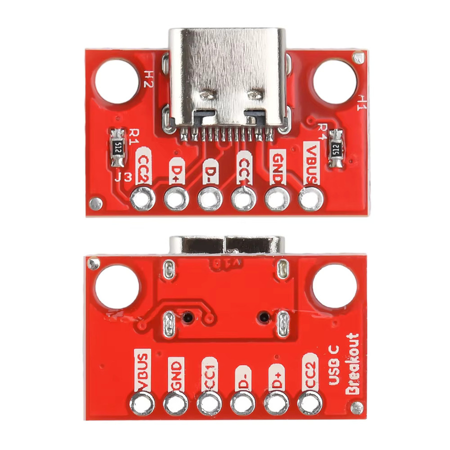 Aideepen USB Typ C Breakout Board Rot Adapter Buchse - Bild 2