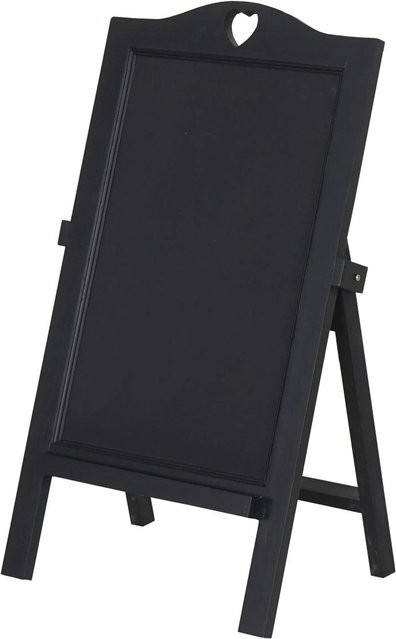 PROREGAL Werbetafel Dekotafel aus Paulowniaholz, Schwarz lackiert, B/T/H: 66 x 39 x 33 cm - Bild 1