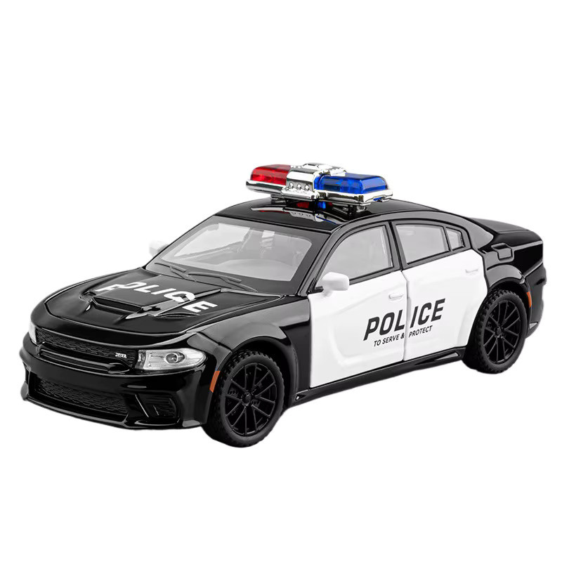 MAKEDA 911 DaKar Polizeiauto, Modell, 1:32, Metall, Licht und Sound - Bild 6