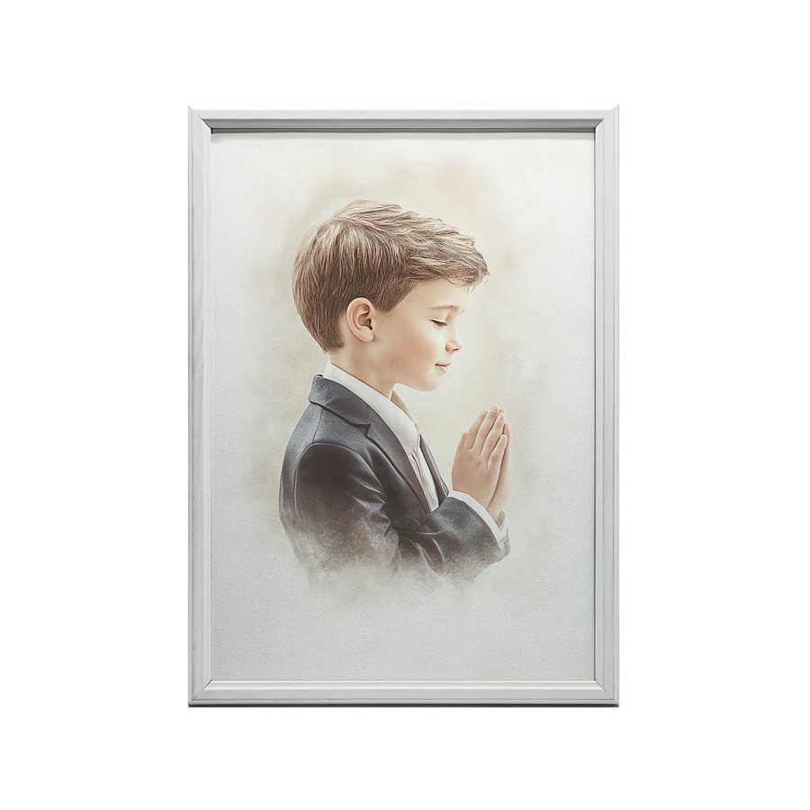 iKable Premium-Leinwand auf Keilrahmen zur Heiligen Erstkommunion für Jungen, B: 30 cm, H: 40 cm - Bild 2