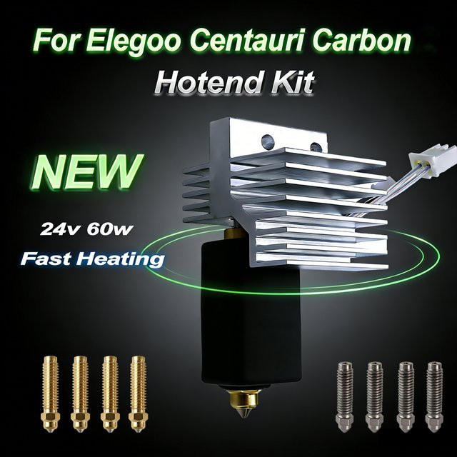Elegoo Keramik-Hotend-Kit für Centauri Carbon Druckkopf mit gehärteter Stahl Düse für FDM 3D-Drucker - Bild 1