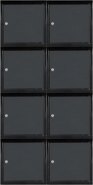PROREGAL Blocky Schließfachwürfel Set mit 8 Einheiten, Anthrazit, B/T/H: 40 x 40 x 40 cm - Bild 1