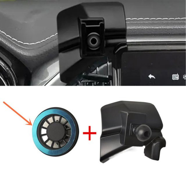 Magnetische Smartphone-Halterung aus ABS-Material für Isuzu D-Max 4x4 Modelle (2021-2024) in Schwarz - Bild 1