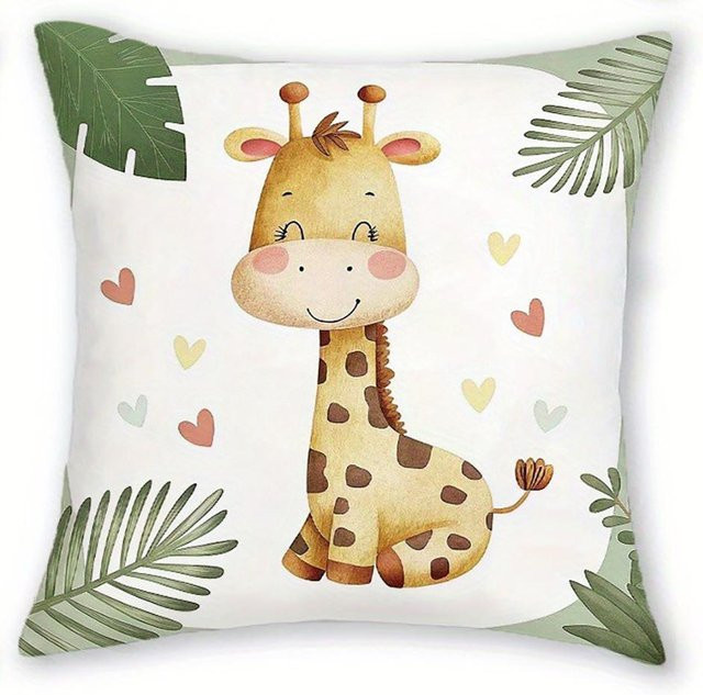 JMG Clothing Kissenbezüge mit Tierdruck in Weiß, B/B/B: 45 x 45 x 45 cm - Bild 1